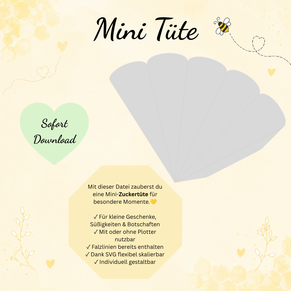 Schultüte / Mini-Tüte – Bild 3