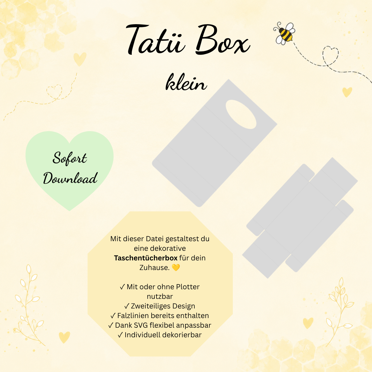 Taschentücher Box klein – Bild 3